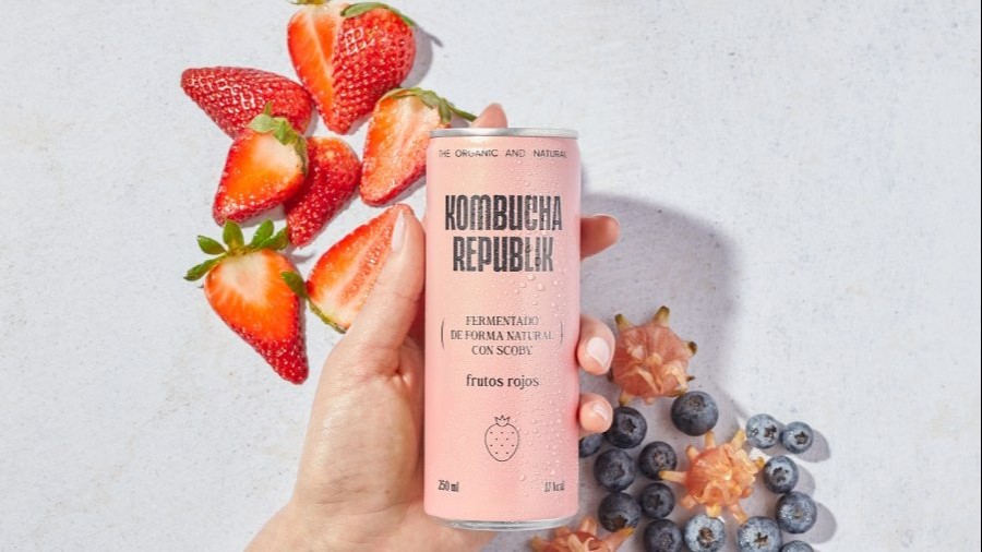 Lata de Kombucha de Frutos Rojos de Kombucha Republik